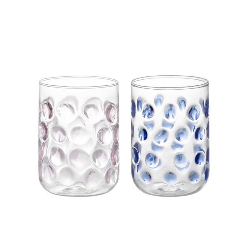 ရောင်စုံ Candy-Dot Glass Breakfast Cup