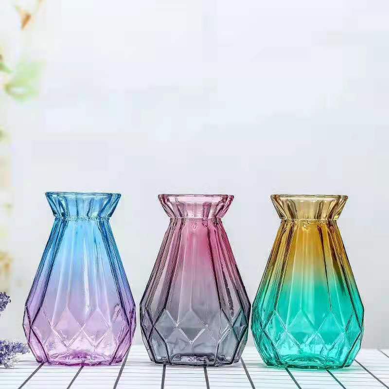 Ins Style Gradient Glass ပန်းအိုး