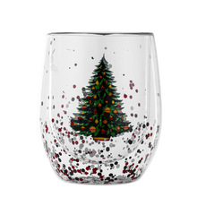 စီးဆင်းနေသော Sequin Double Thream Tree Glass