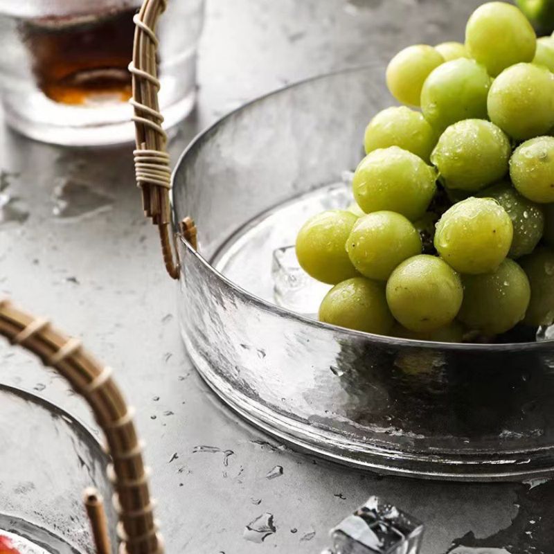 Rattan Glass Fruit Basket ၊