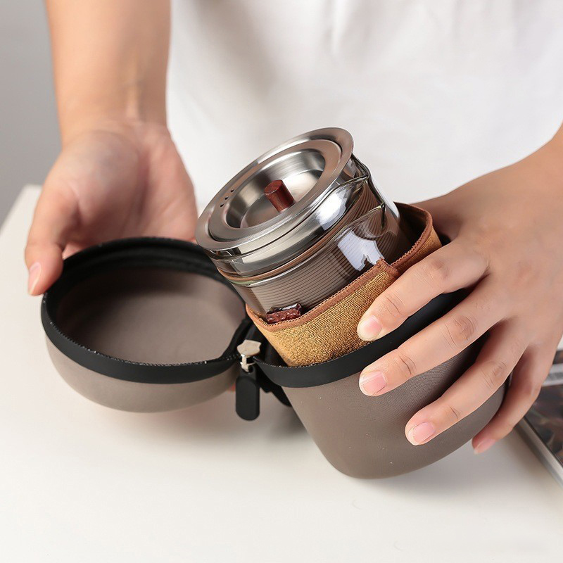 Travel Portable Glass Tea Set ၊